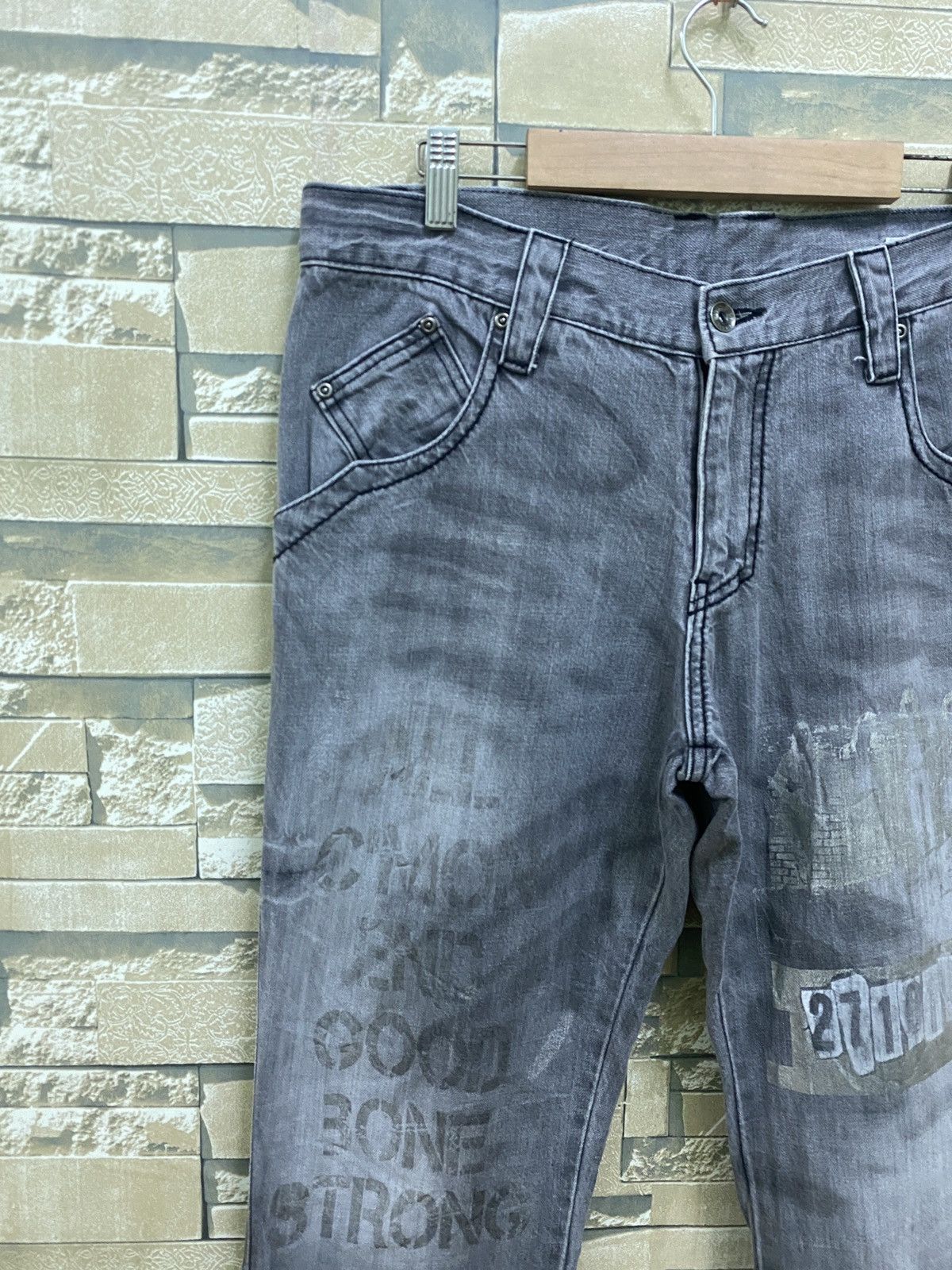 Japanese Brand × Vintage Vintage SEMANTIC DESIGN Printed 27101963 Flared Pants Size US 32 / EU 48 - 4 Thumbnail