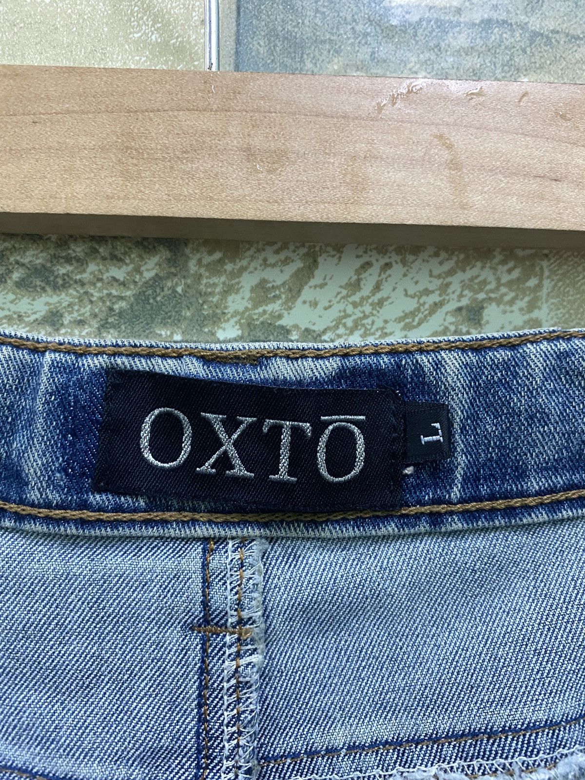 Japanese Brand × Vintage OXTO Bush Pant Denim Blue Jeans Stacked Design Size US 30 / EU 46 - 17 Thumbnail