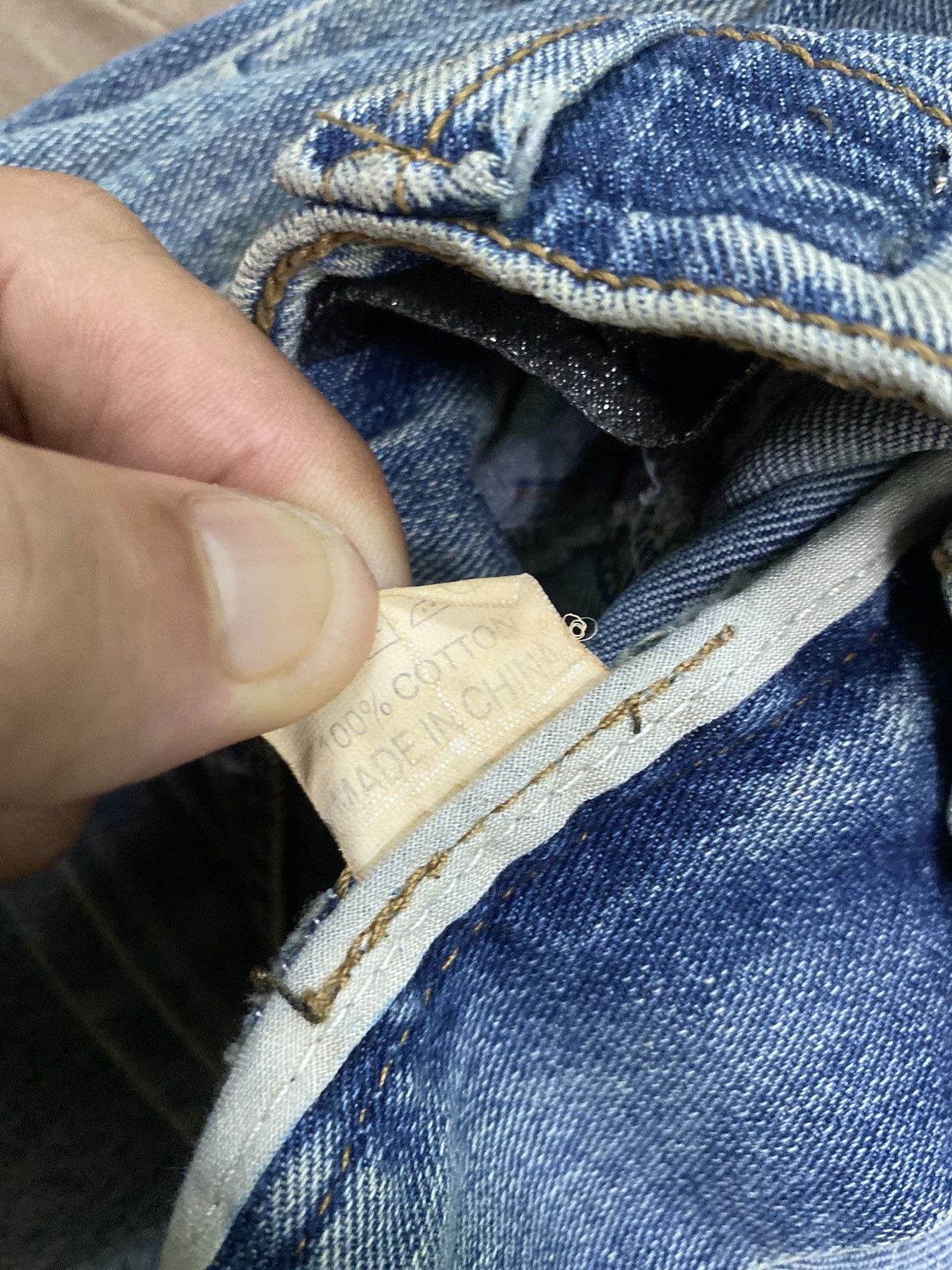 Japanese Brand × Vintage OXTO Bush Pant Denim Blue Jeans Stacked Design Size US 30 / EU 46 - 18 Thumbnail