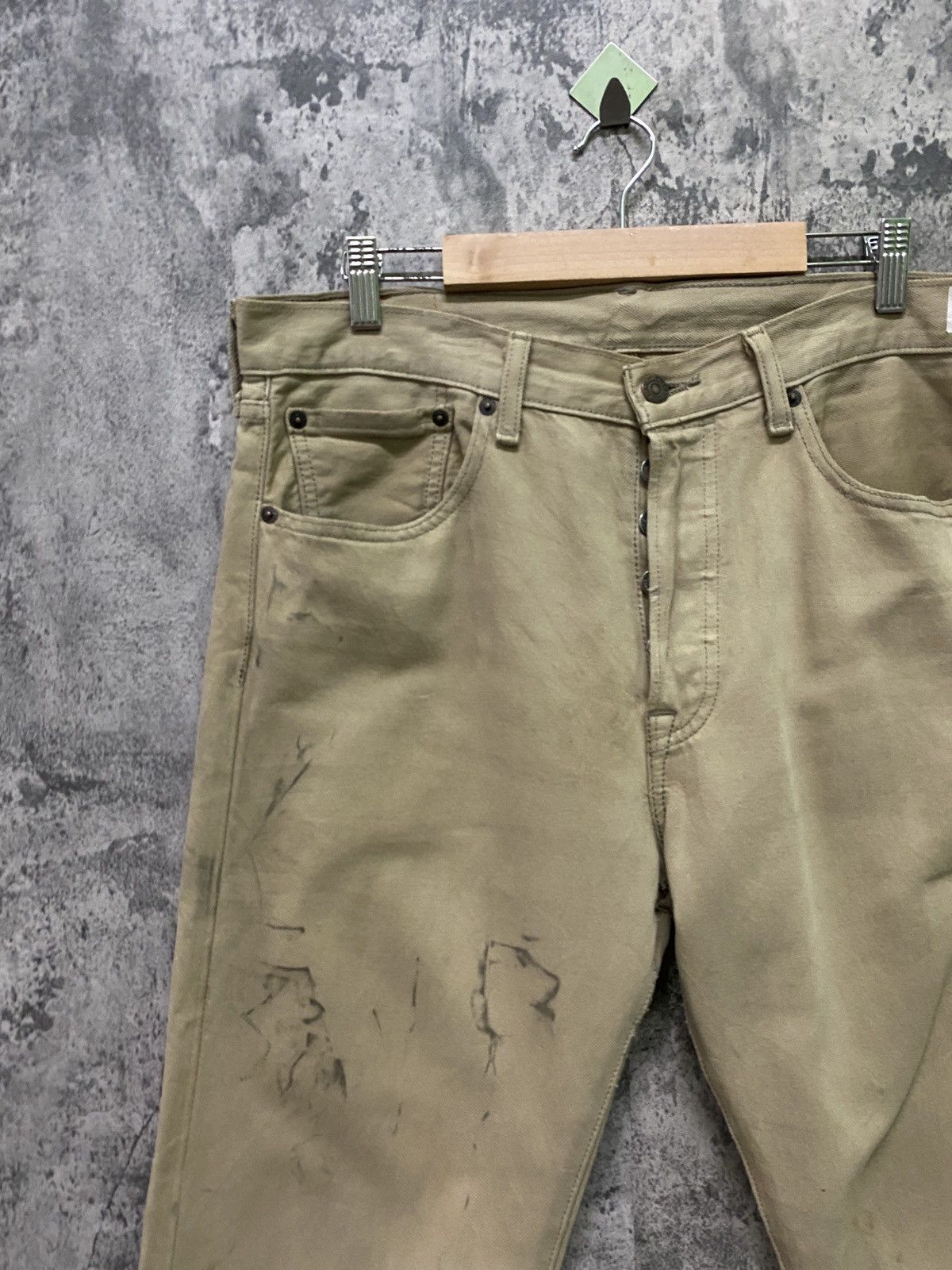 Levi's × Vintage Vintage LEVIS 501 Single R Distressed Denim - L69 Size US 34 / EU 50 - 4 Thumbnail