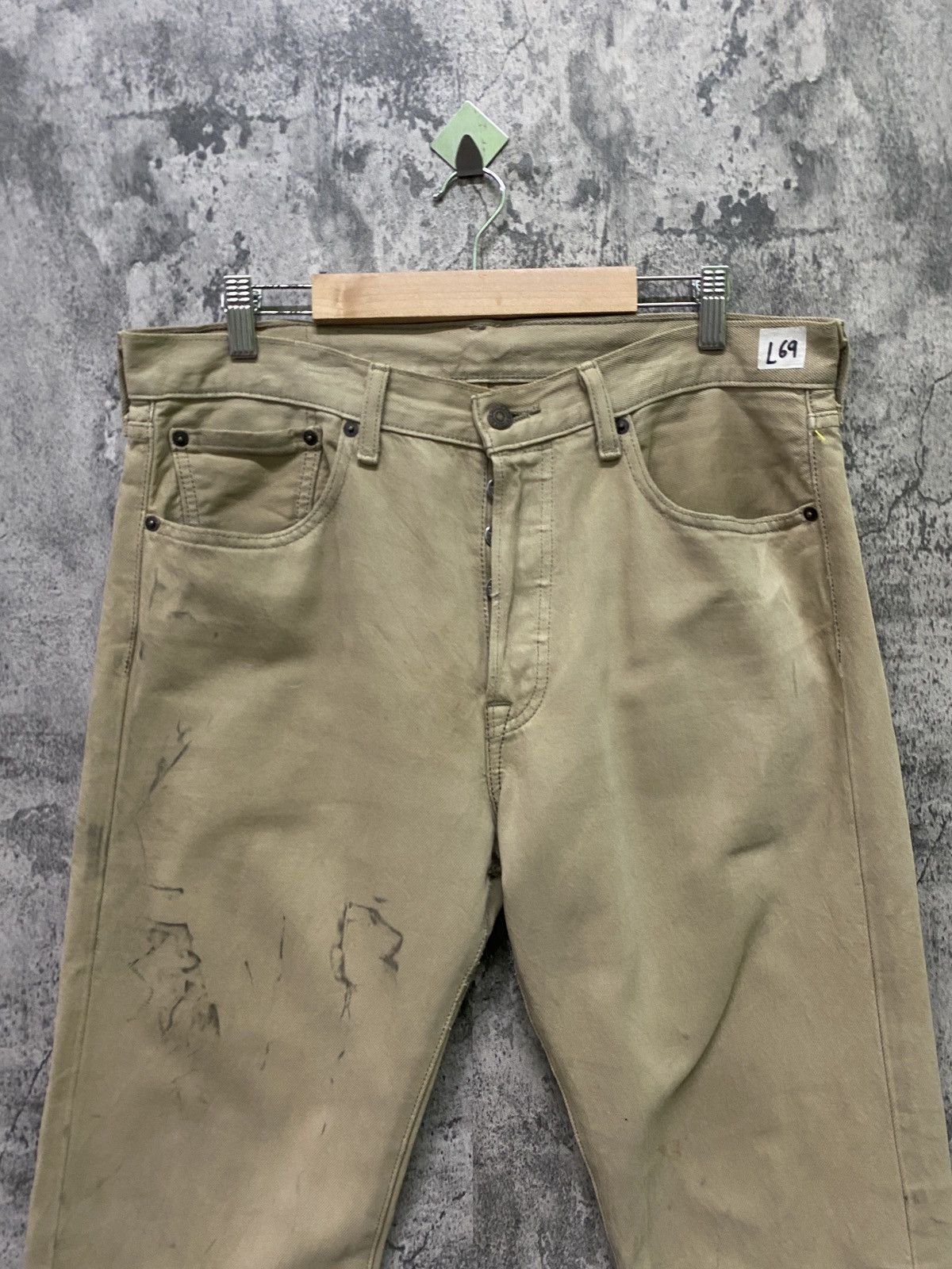 Levi's × Vintage Vintage LEVIS 501 Single R Distressed Denim - L69 Size US 34 / EU 50 - 3 Thumbnail