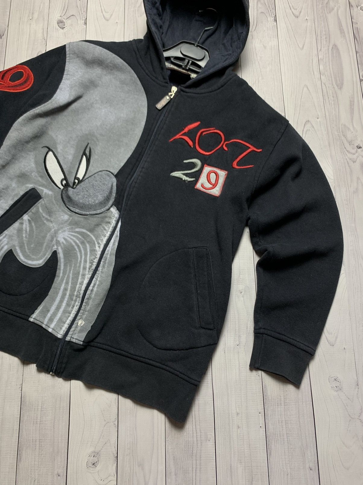 Vintage Lot 29 Zip hoodie cartoon looney tunes rare size S/M