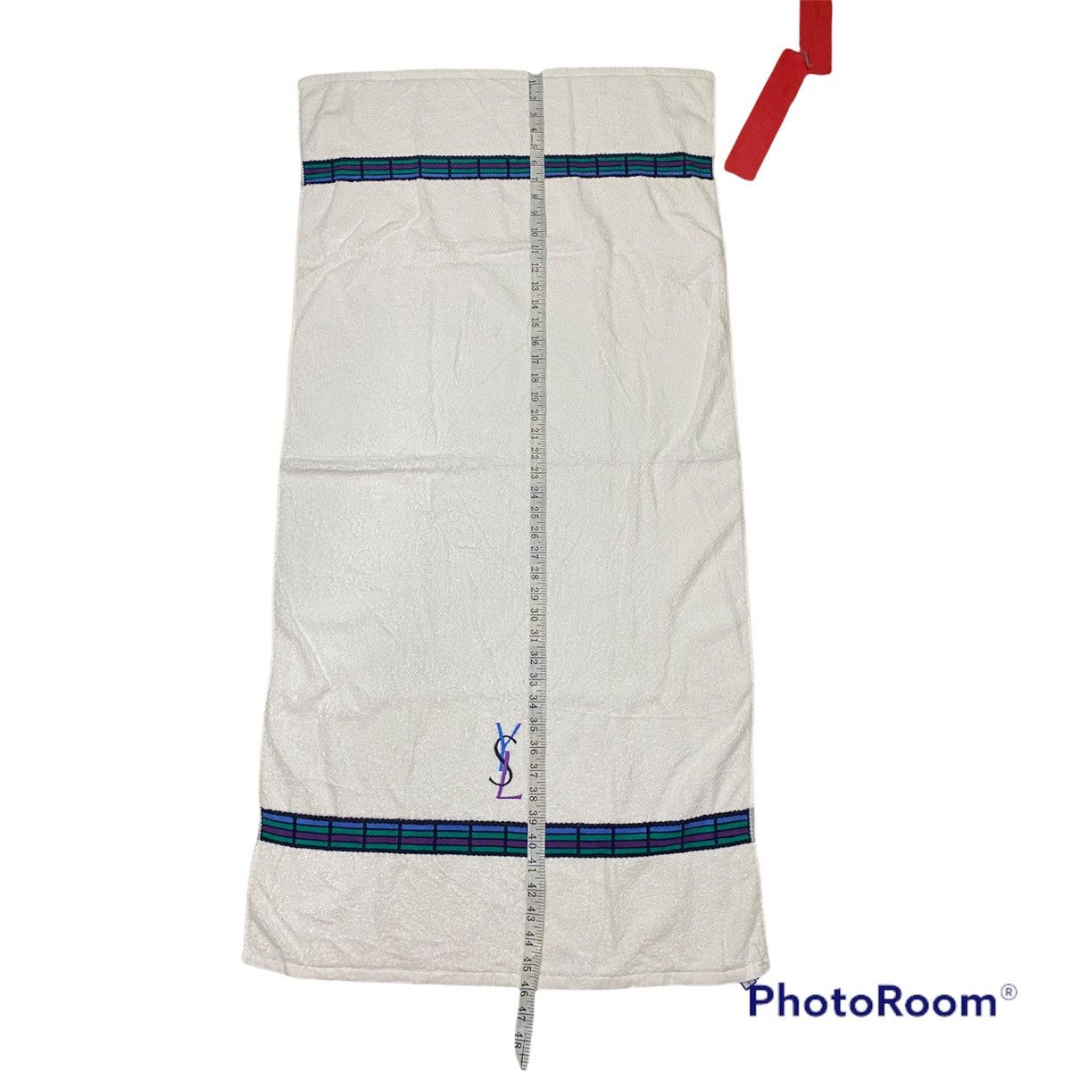 Japanese Brand × Vintage × Yves Saint Laurent Vintage YvesSaintLaurent Biglogo White Towel Size ONE SIZE - 8 Thumbnail