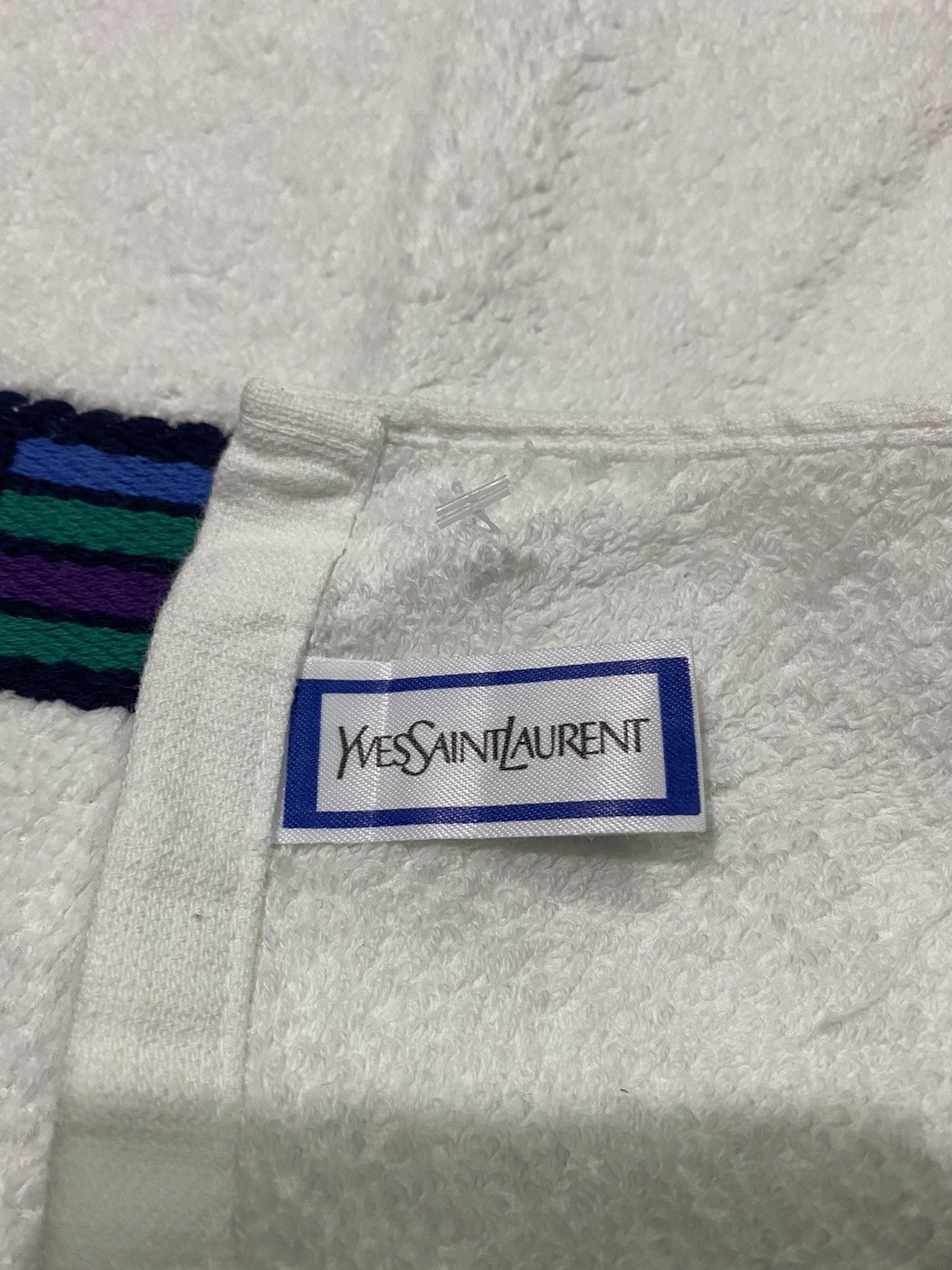 Japanese Brand × Vintage × Yves Saint Laurent Vintage YvesSaintLaurent Biglogo White Towel Size ONE SIZE - 4 Thumbnail