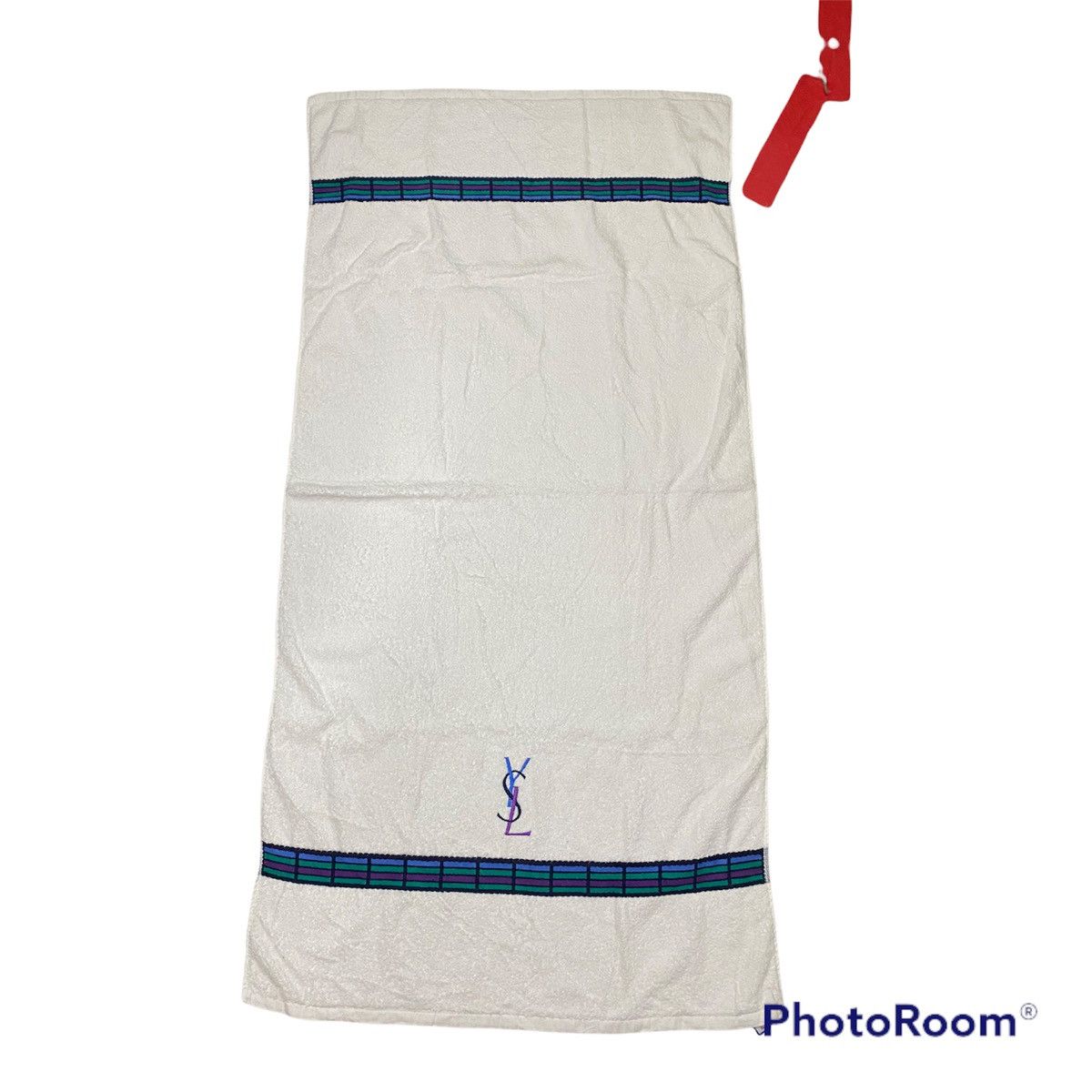 Japanese Brand × Vintage × Yves Saint Laurent Vintage YvesSaintLaurent Biglogo White Towel Size ONE SIZE - 6 Thumbnail