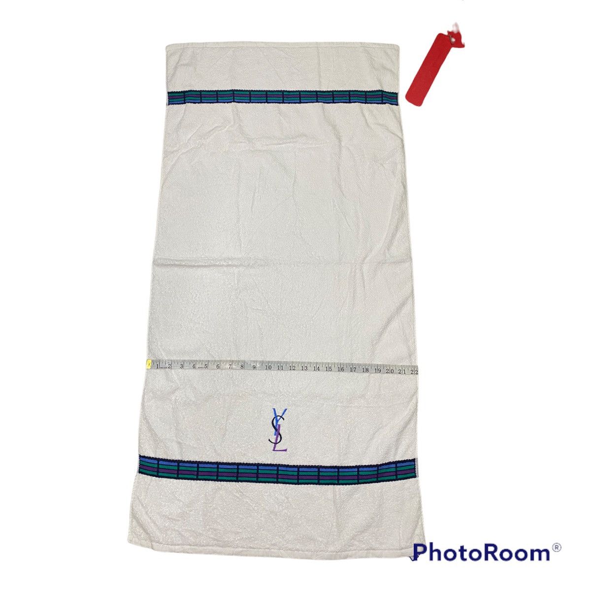Japanese Brand × Vintage × Yves Saint Laurent Vintage YvesSaintLaurent Biglogo White Towel Size ONE SIZE - 7 Thumbnail