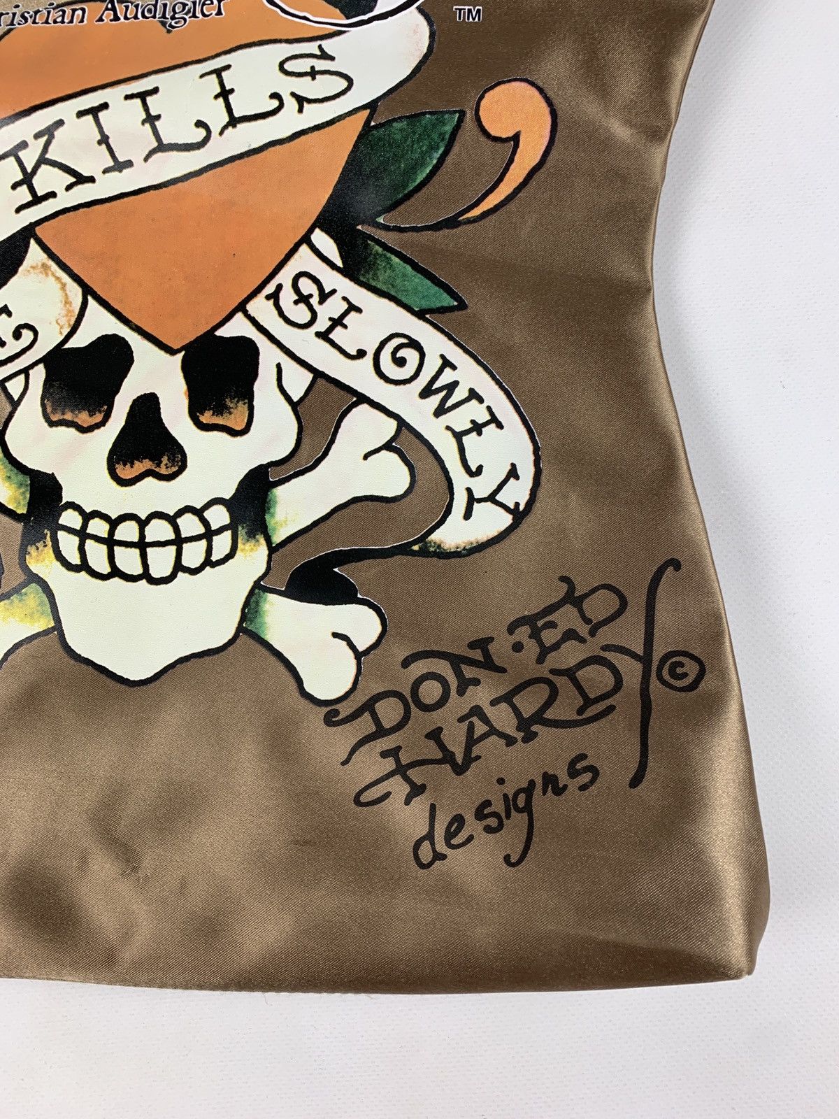 Ed Hardy Vintage Ed Hardy Y2K Bronze Gold Tote Bag Size ONE SIZE - 8 Thumbnail