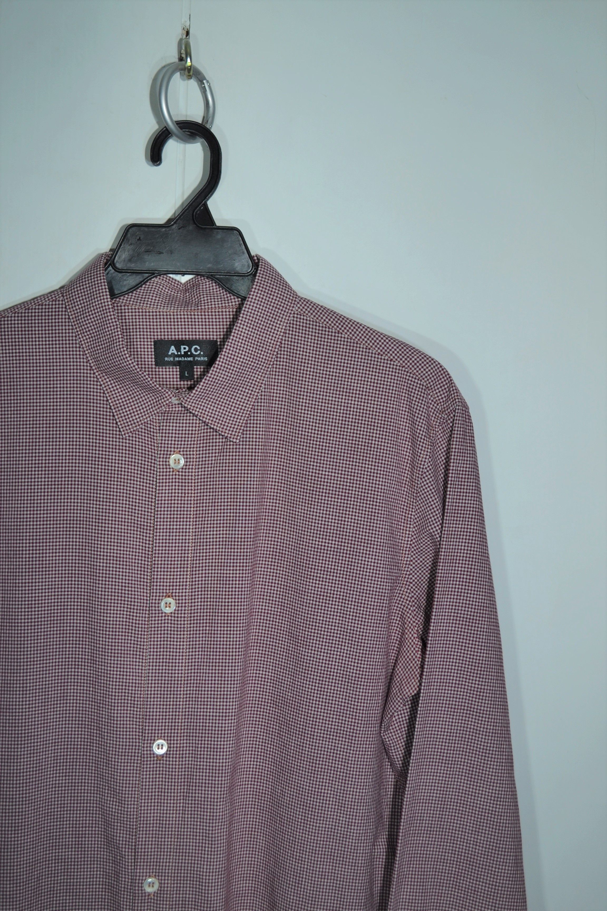 A.P.C. APC L size Checkered Cotton Casual Shirt Size US L / EU 52-54 / 3 - 1 Thumbnail