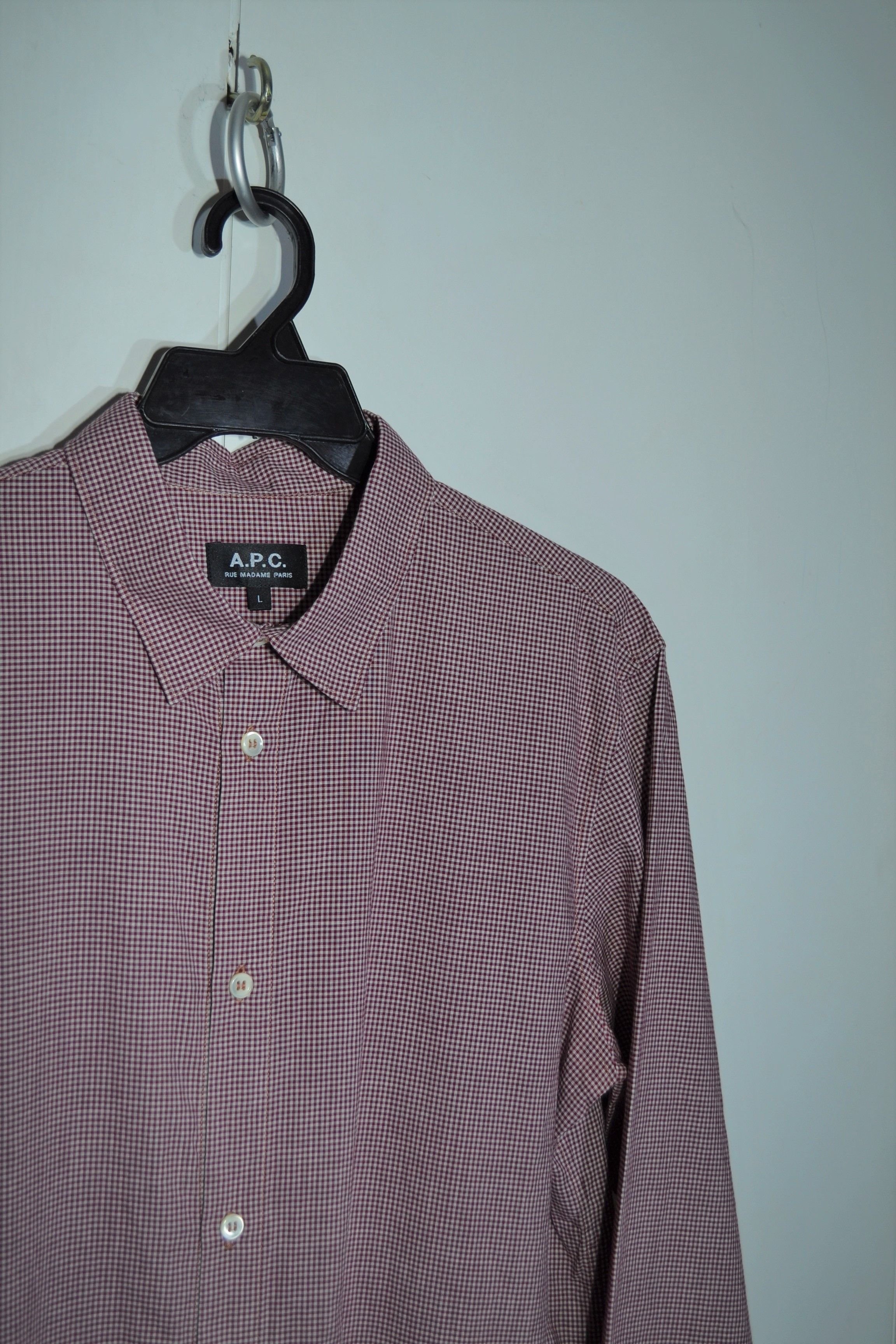 A.P.C. APC L size Checkered Cotton Casual Shirt Size US L / EU 52-54 / 3 - 4 Thumbnail