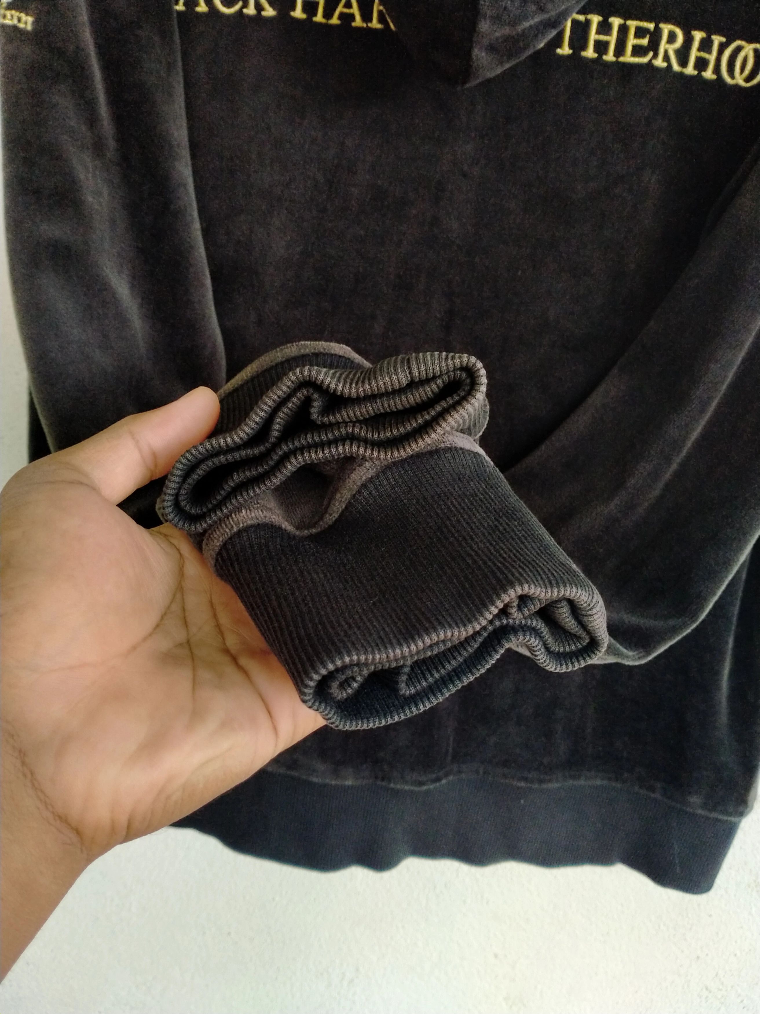Japanese Brand MCD Full Face Black Velvet Hoodie Size US S / EU 44-46 / 1 - 7 Thumbnail