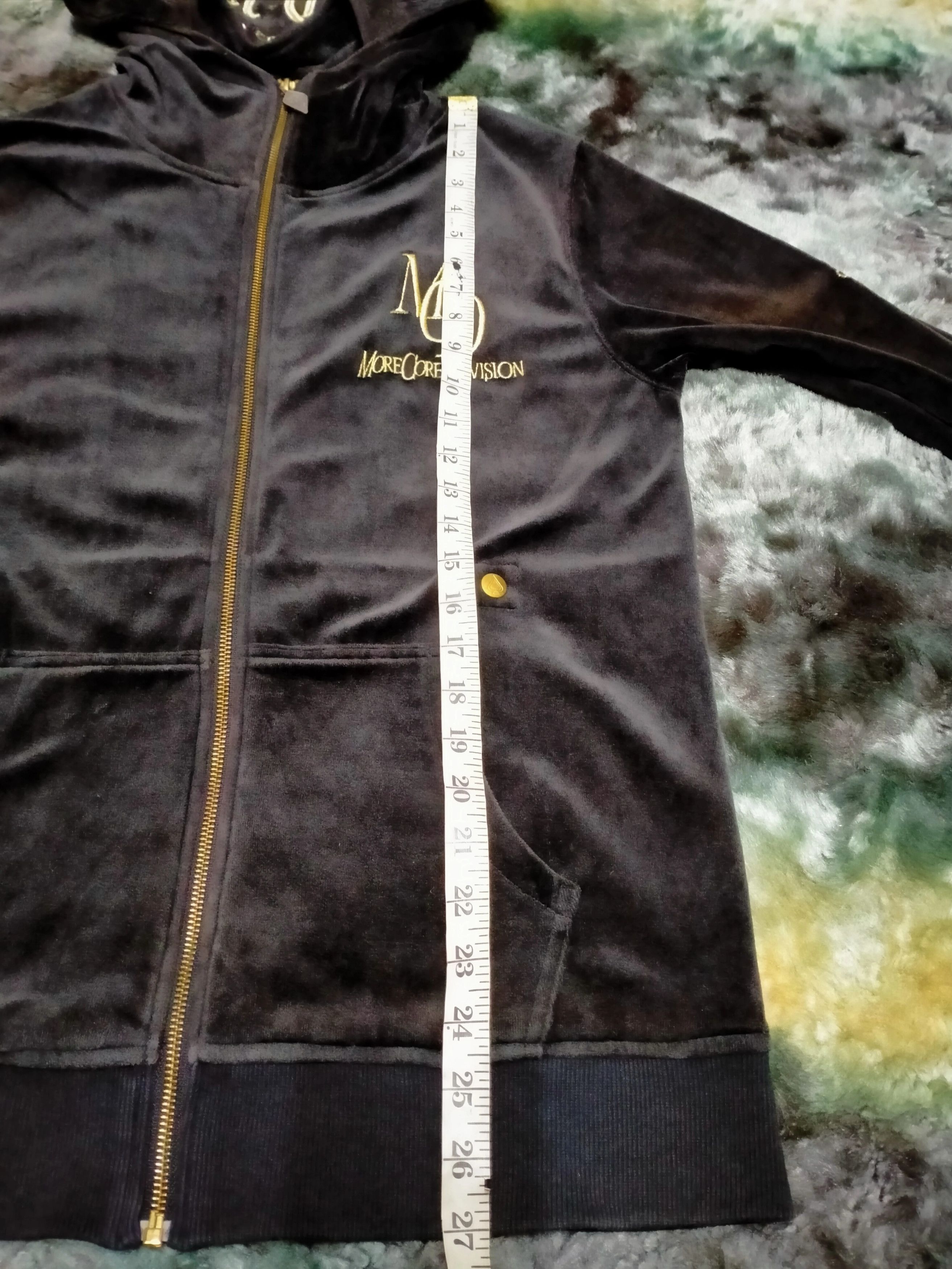 Japanese Brand MCD Full Face Black Velvet Hoodie Size US S / EU 44-46 / 1 - 12 Thumbnail