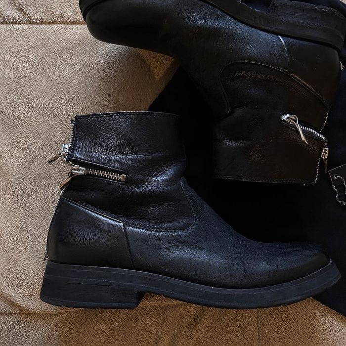 If Six Was Nine 14th Addiction Cross Zip Boots | Grailed