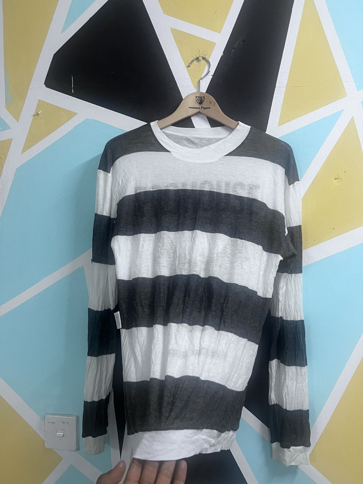 Lad Musician × Vintage Striped PROHOUSE FUCKING DANCE TONIGHT Kurt Kobain Style Size US M / EU 48-50 / 2 - 2 Thumbnail