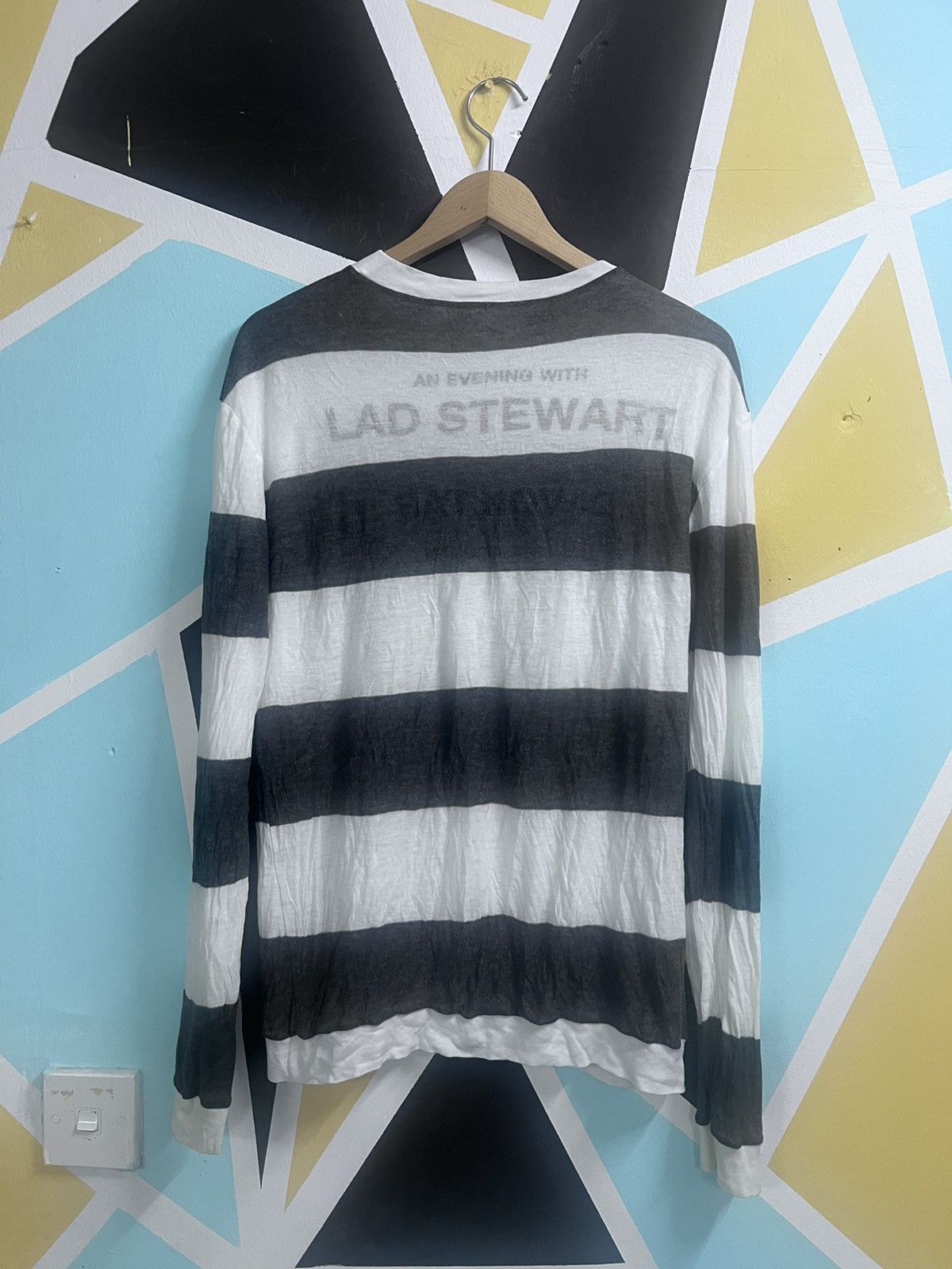 Lad Musician × Vintage Striped PROHOUSE FUCKING DANCE TONIGHT Kurt Kobain Style Size US M / EU 48-50 / 2 - 7 Thumbnail