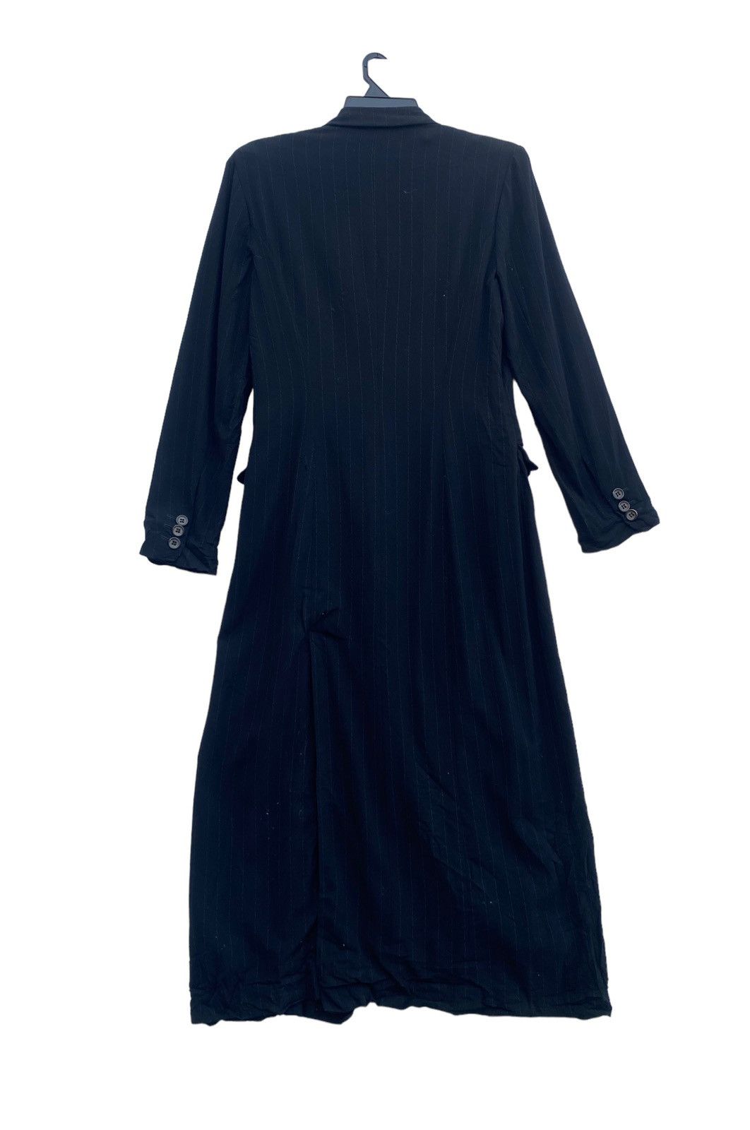 Jil Sander × Vintage Archive 80s Jil Sander stripe wool double breasted long coat Size XS / US 0-2 / IT 36-38 - 6 Thumbnail