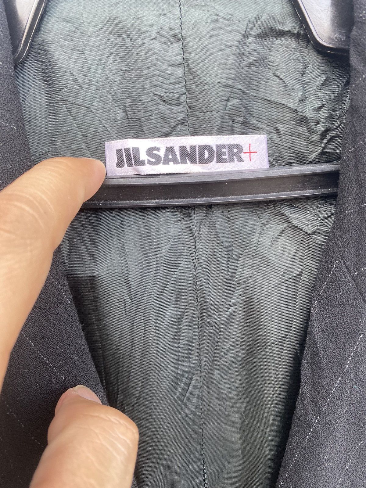 Jil Sander × Vintage Archive 80s Jil Sander stripe wool double breasted long coat Size XS / US 0-2 / IT 36-38 - 9 Thumbnail