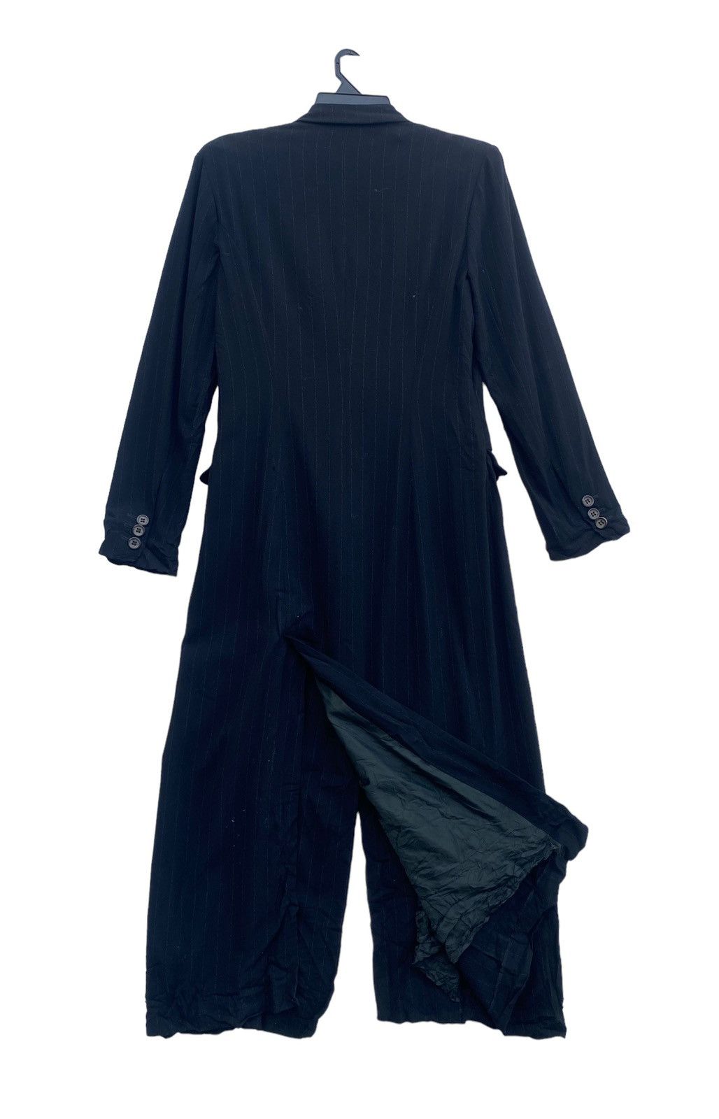 Jil Sander × Vintage Archive 80s Jil Sander stripe wool double breasted long coat Size XS / US 0-2 / IT 36-38 - 7 Thumbnail