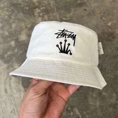 Stussy White Bucket Hat | Grailed