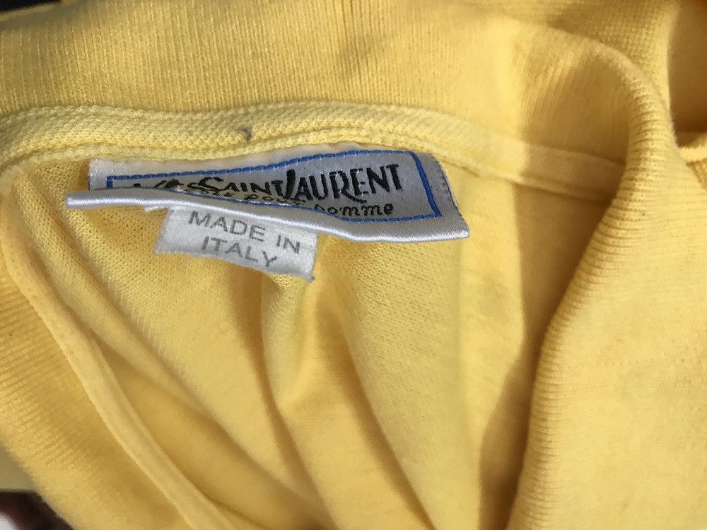 Yves Saint Laurent YSL Tricots Pour Homme Made in Italy Yellow Polo Shirt Size US M / EU 48-50 / 2 - 7 Thumbnail