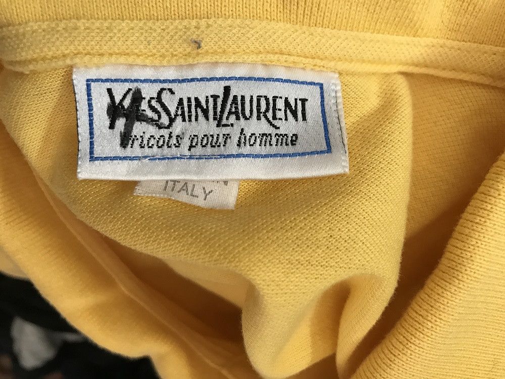 Yves Saint Laurent YSL Tricots Pour Homme Made in Italy Yellow Polo Shirt Size US M / EU 48-50 / 2 - 6 Thumbnail