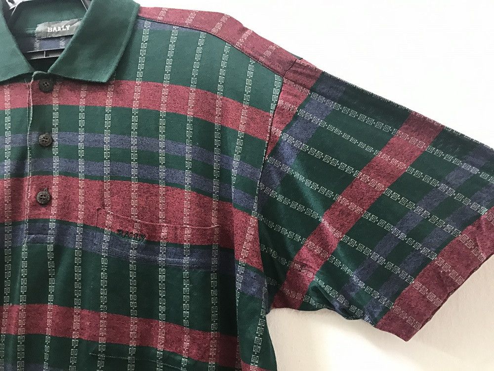 Bally Bally Made in Italy Border Striped Soft Cotton Polo Shirt Size US M / EU 48-50 / 2 - 3 Thumbnail