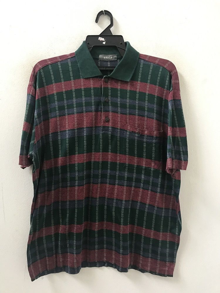 Bally Bally Made in Italy Border Striped Soft Cotton Polo Shirt Size US M / EU 48-50 / 2 - 1 Thumbnail
