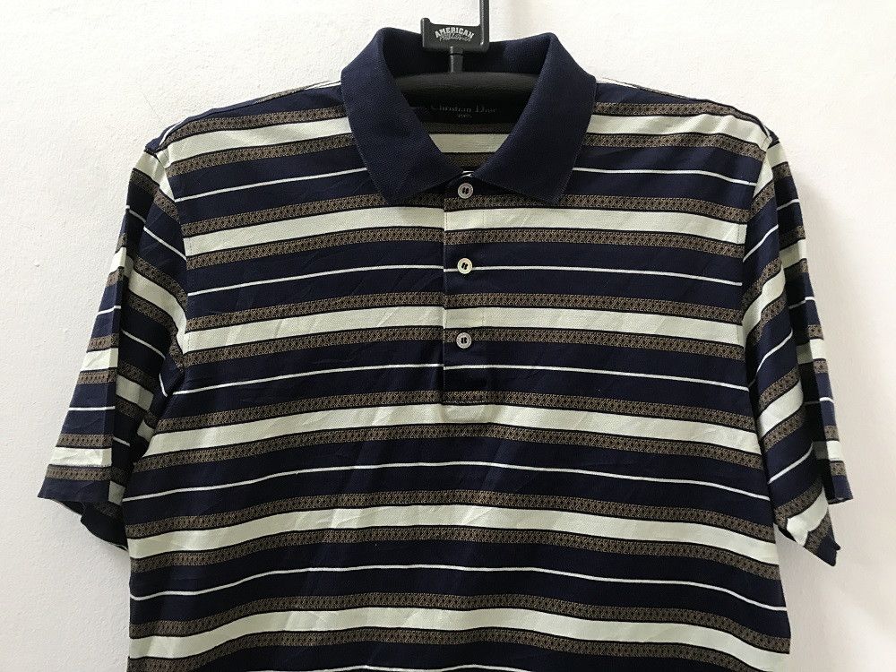 Christian Dior Monsieur × Dior Christian Dior Sports Striped Polo Shirt Size US M / EU 48-50 / 2 - 1 Thumbnail