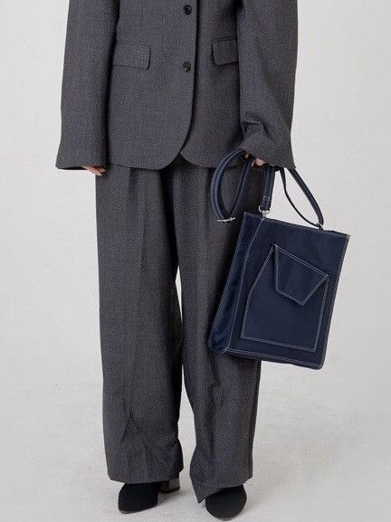 Japanese Brand Korean fashion navy blue nylon crossbody bag shoulder bag Size ONE SIZE - 4 Thumbnail