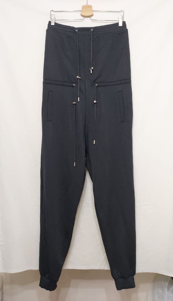 Pre-owned Yproject Ss18 Runway Double Waisted Track Pants In Grey