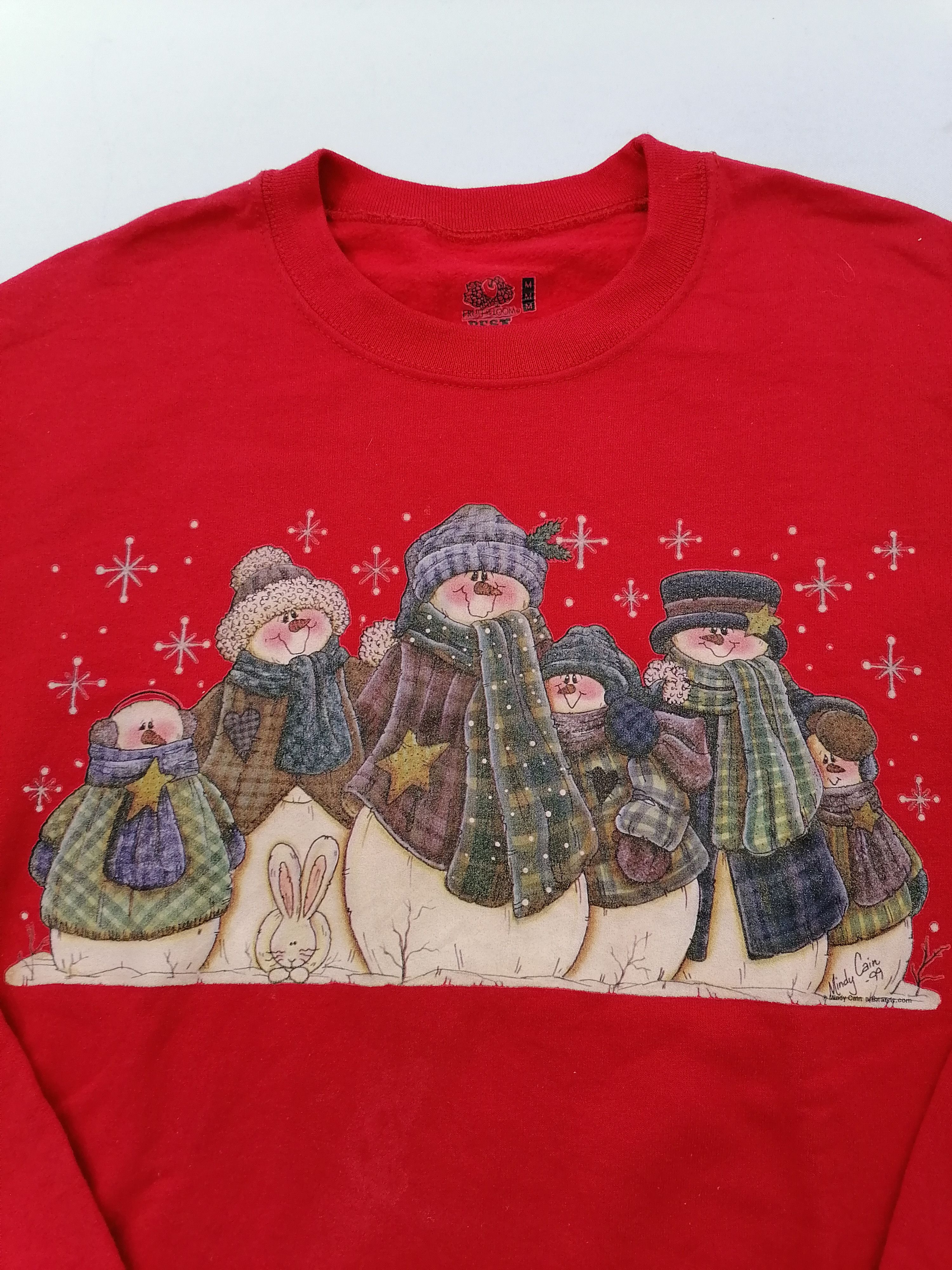 Fruit Of The Loom × Other Snowmen Christmas Sweatshirt Size US L / EU 52-54 / 3 - 3 Thumbnail