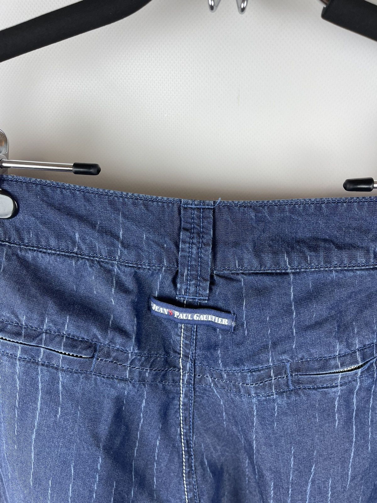Jean Paul Gaultier Jean Paul Gaultier luxury pinstripe logo casual chino pants Size US 33 - 12 Thumbnail