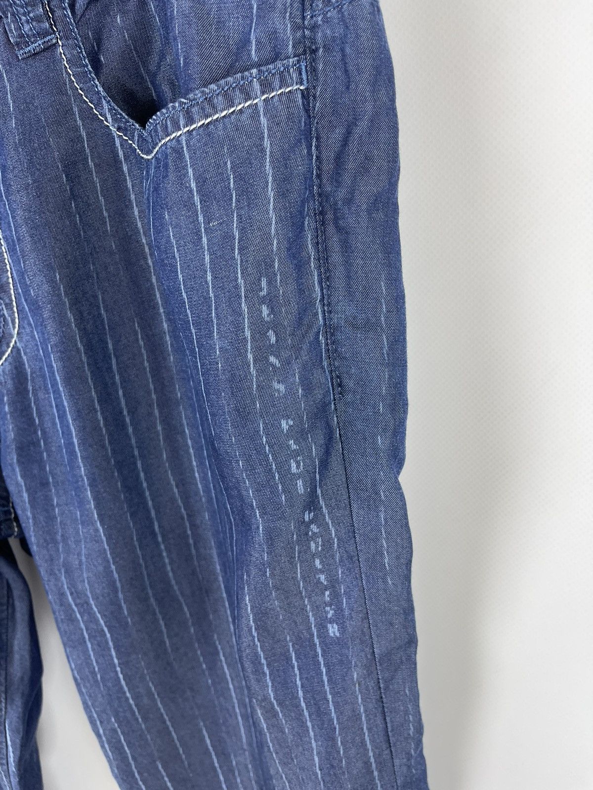 Jean Paul Gaultier Jean Paul Gaultier luxury pinstripe logo casual chino pants Size US 33 - 8 Thumbnail