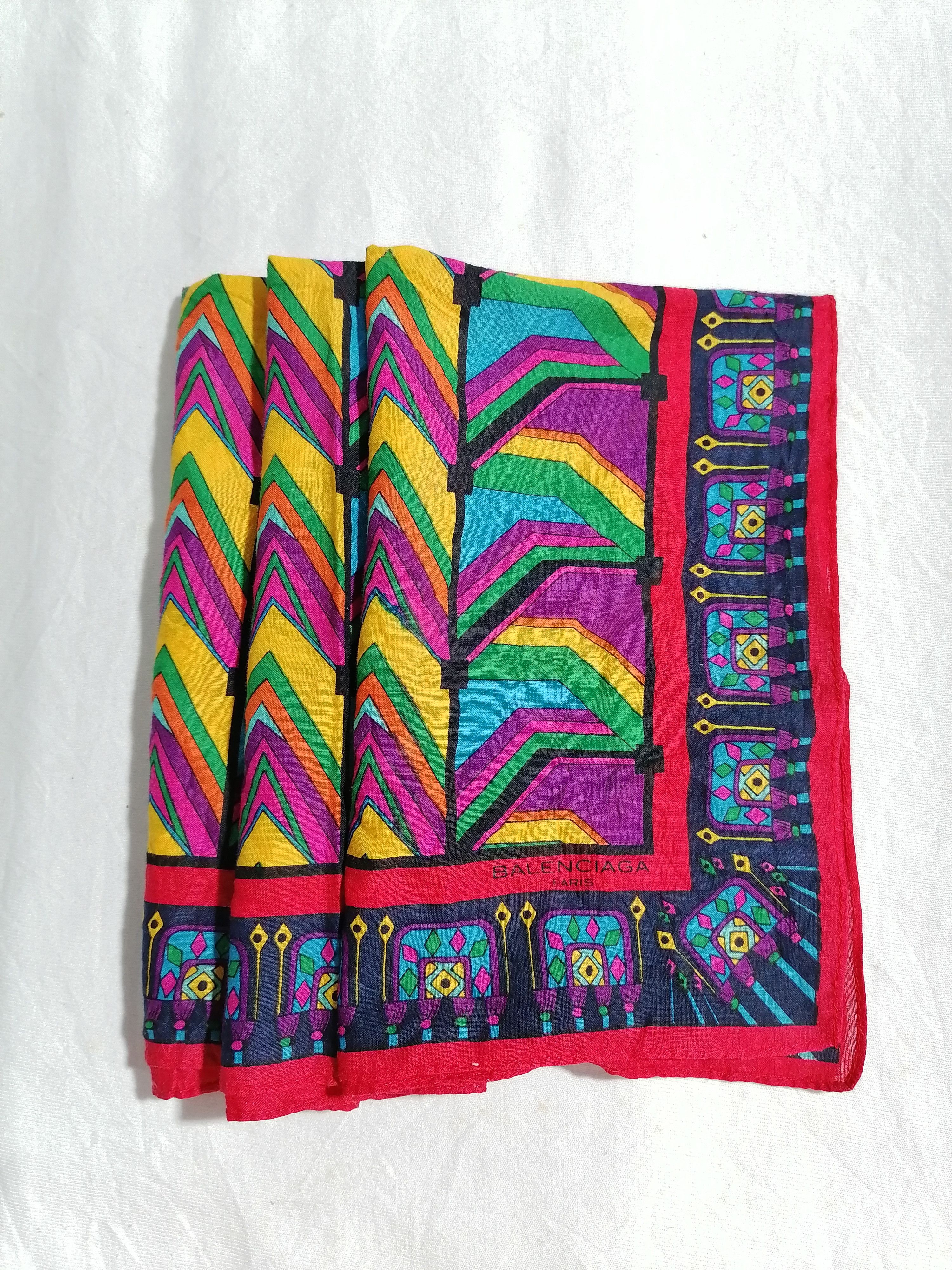 Balenciaga Balenciaga Multicolor Art Handkerchief Size ONE SIZE - 2 Thumbnail