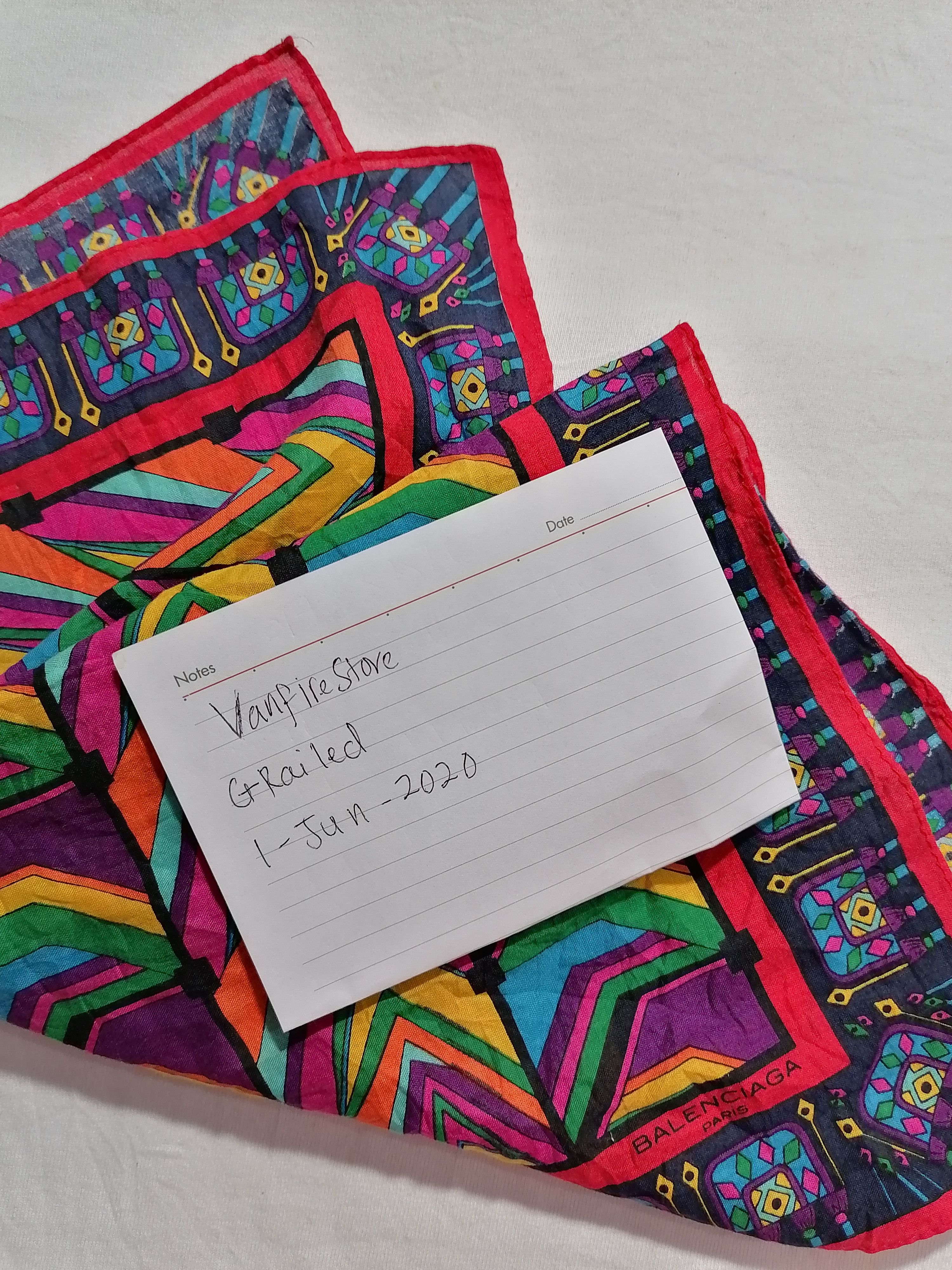 Balenciaga Balenciaga Multicolor Art Handkerchief Size ONE SIZE - 6 Thumbnail