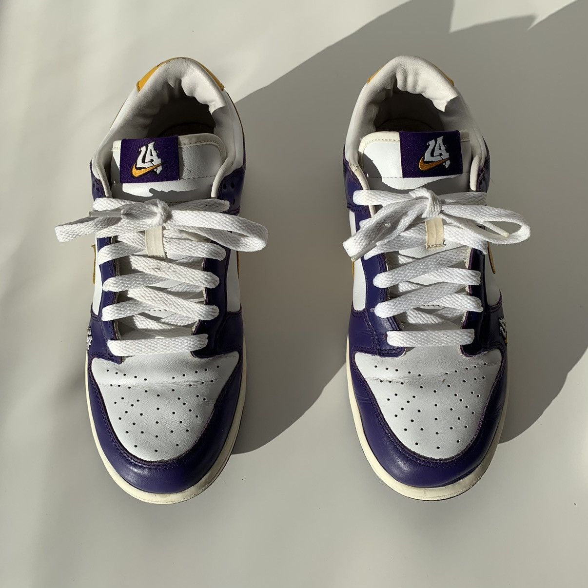Nike × Vintage 2004 Nike Dunk "La" Lakers Yellow Del Sol/Court Purple Size US 7 / EU 40 - 5 Thumbnail