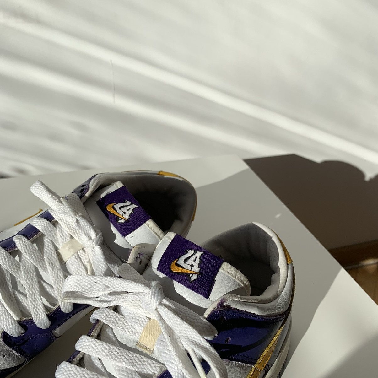 Nike × Vintage 2004 Nike Dunk "La" Lakers Yellow Del Sol/Court Purple Size US 7 / EU 40 - 6 Thumbnail