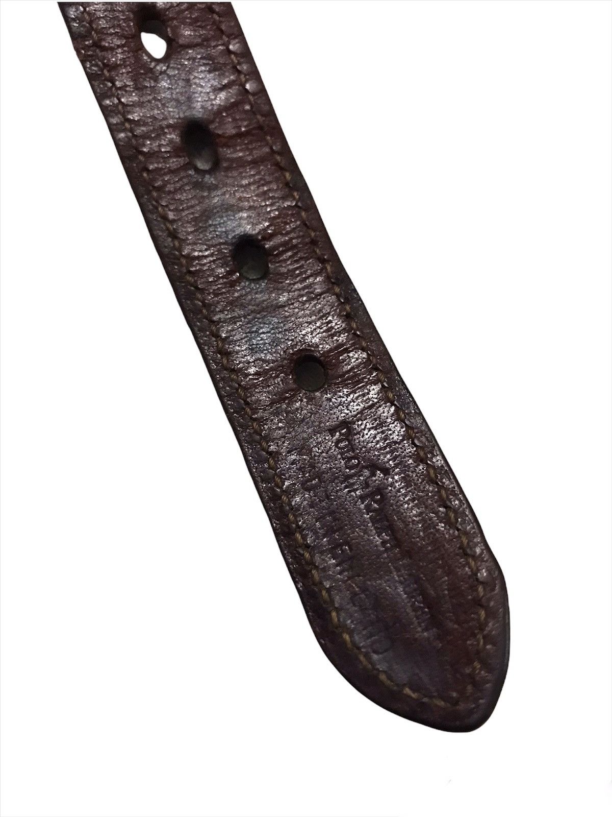 Leather × RRL Ralph Lauren × Ralph Lauren Vintage Polo Ralph Lauren England Leather Belt Size ONE SIZE - 6 Thumbnail
