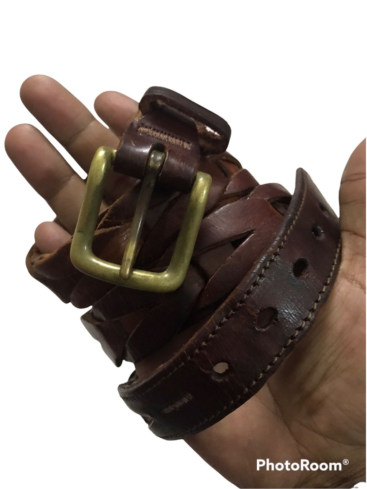 Leather × RRL Ralph Lauren × Ralph Lauren Vintage Polo Ralph Lauren England Leather Belt Size ONE SIZE - 4 Thumbnail