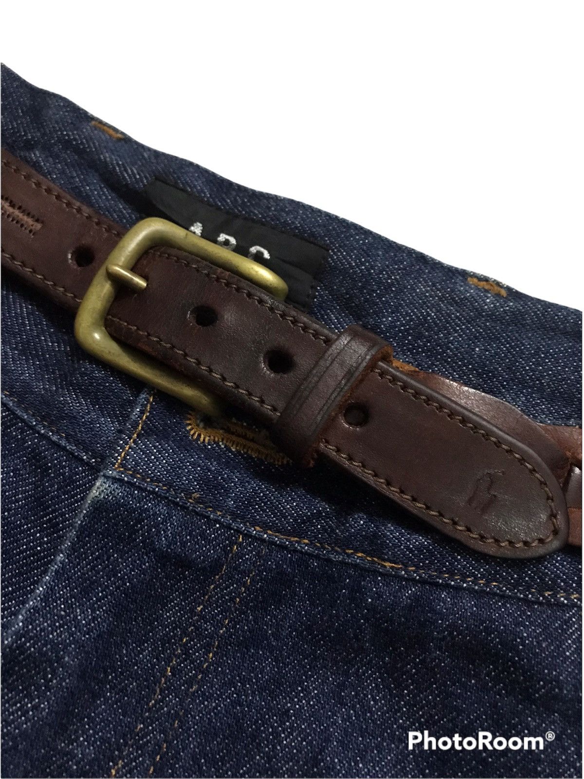 Leather × RRL Ralph Lauren × Ralph Lauren Vintage Polo Ralph Lauren England Leather Belt Size ONE SIZE - 8 Thumbnail