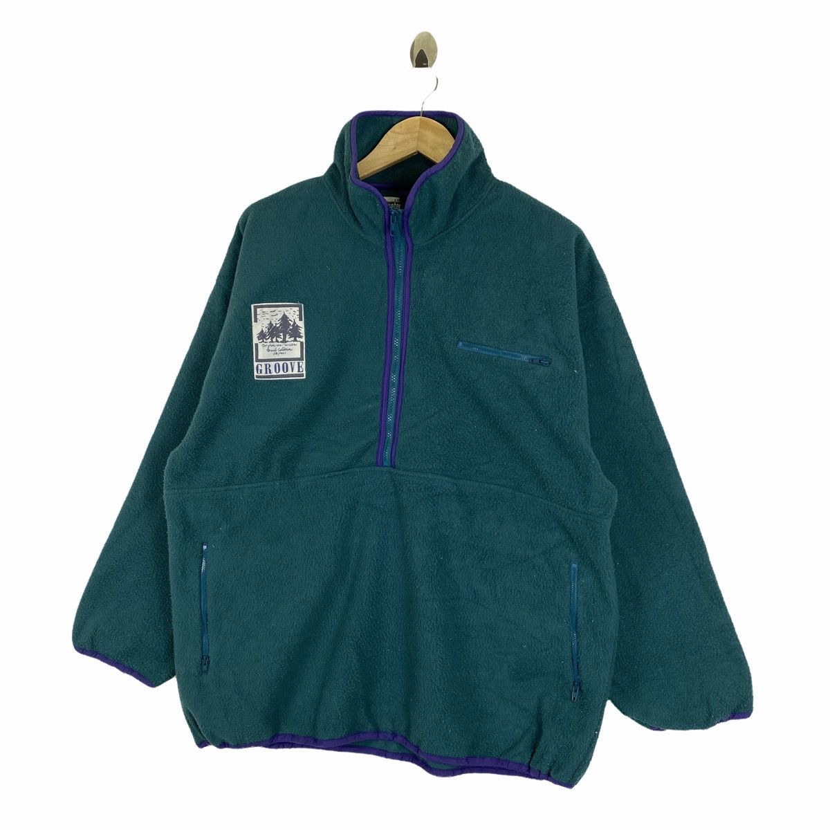 Vintage Vintage PETER MAX Sports Outdoor Fleece Sweatshirt Pullover Size US L / EU 52-54 / 3 - 3 Thumbnail