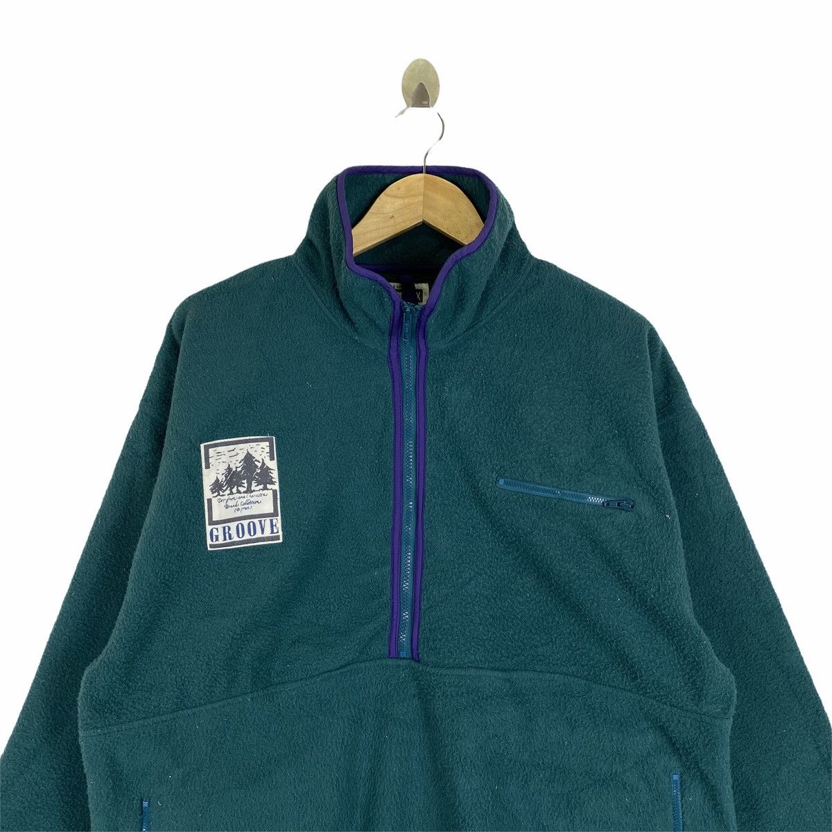 Vintage Vintage PETER MAX Sports Outdoor Fleece Sweatshirt Pullover Size US L / EU 52-54 / 3 - 4 Thumbnail