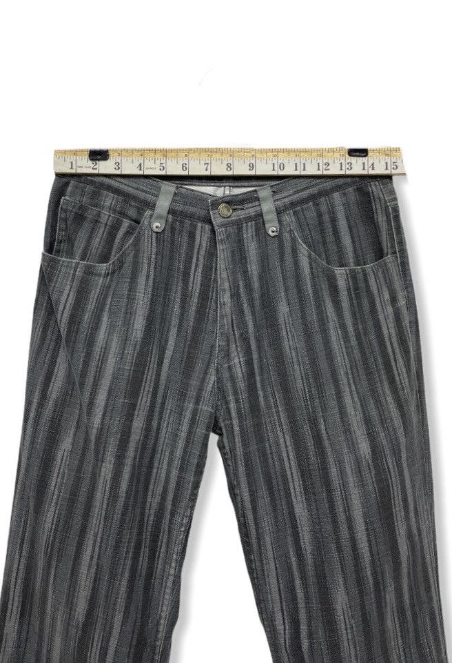 Japanese Brand MANIAC WORKS Japan Rare Striped Leather Back Pocket Pants Size US 29 - 7 Thumbnail