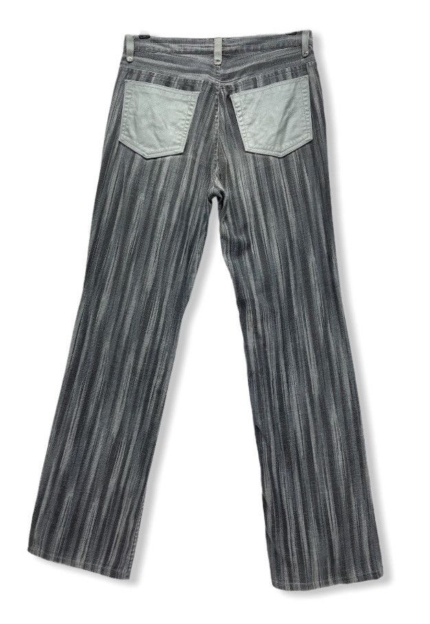 Japanese Brand MANIAC WORKS Japan Rare Striped Leather Back Pocket Pants Size US 29 - 3 Thumbnail