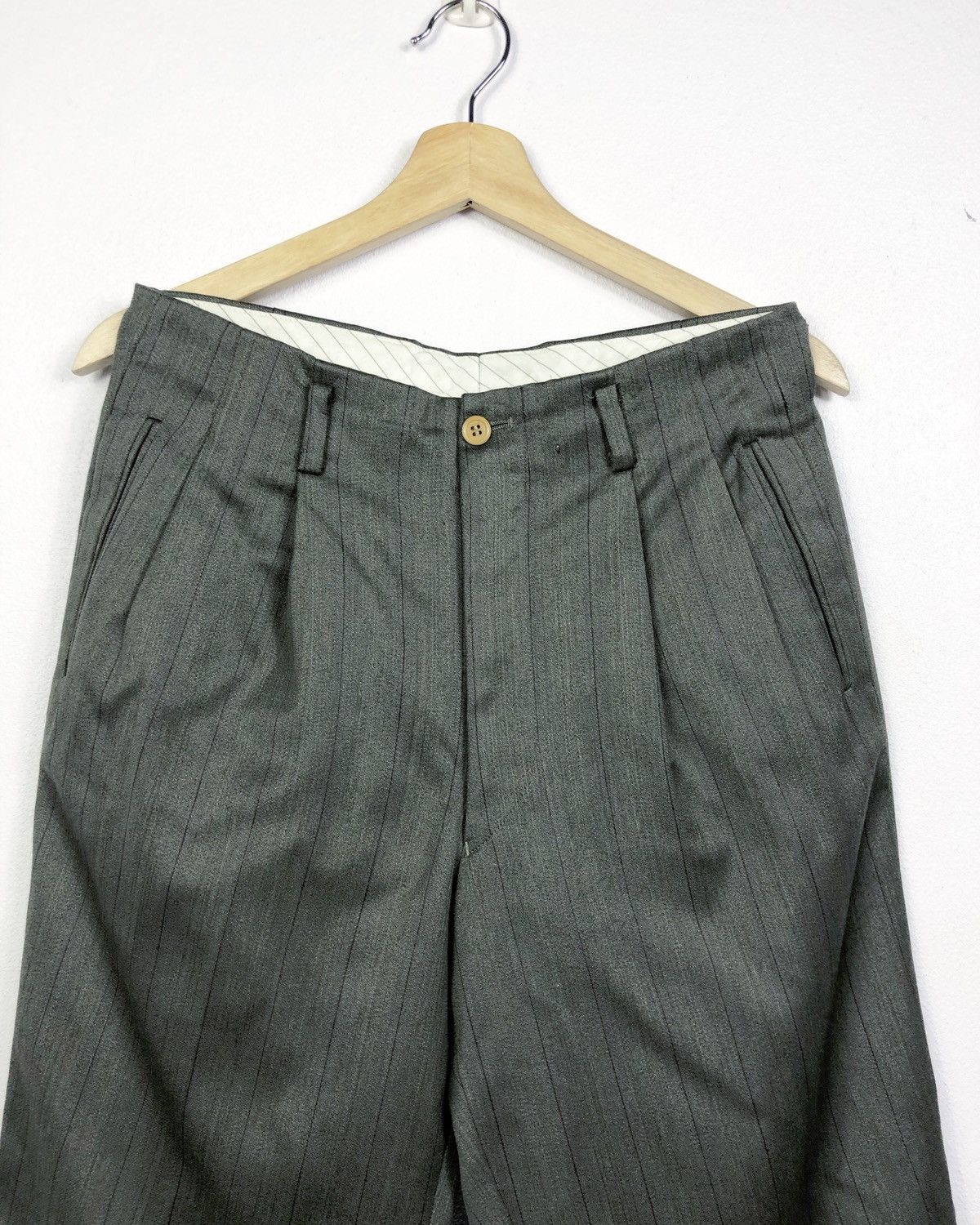 Moschino Rare Vintage Moschino Uomo Wool Slack Pants Size US 28 / EU 44 - 2 Thumbnail