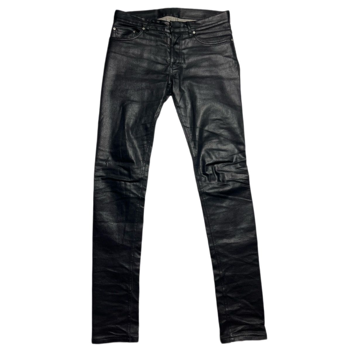 Pre-owned Balenciaga Waxed Denim Pants In Black