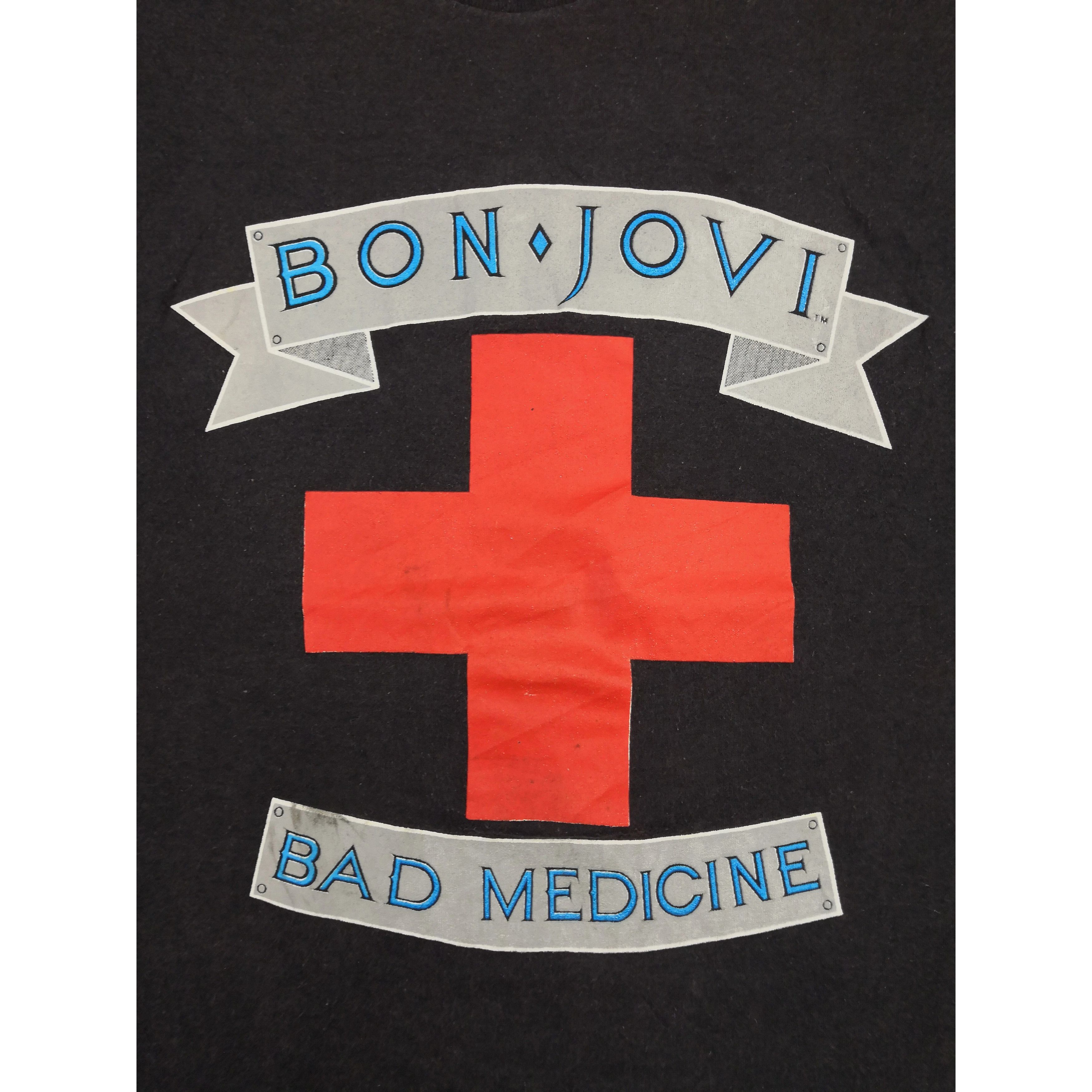 Band Tees Bon Jovi T shirt Bad Medicine The Boys are Back 56789 Size US M / EU 48-50 / 2 - 5 Thumbnail