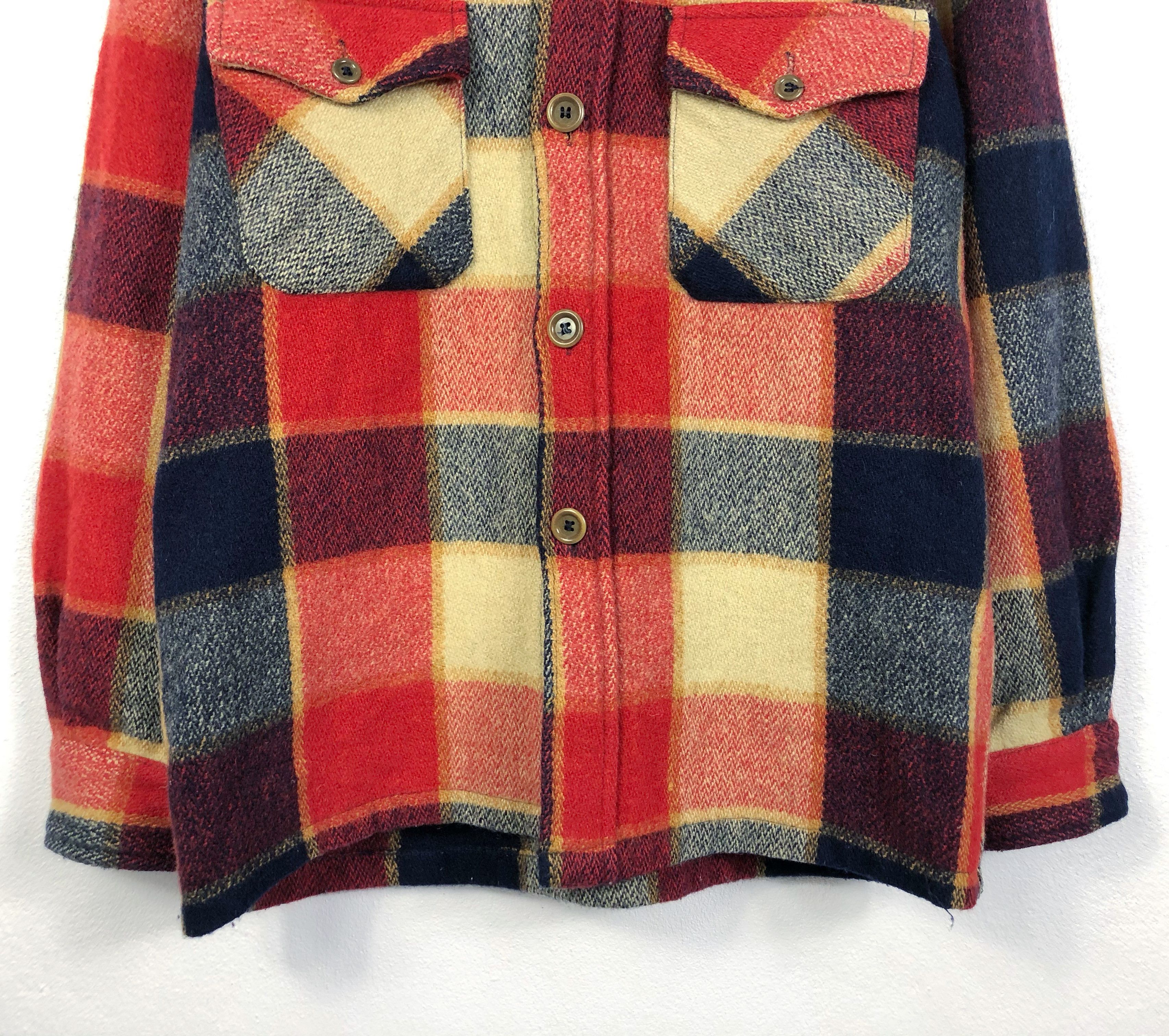 Flannel × Van × Vintage Rare Vintage Van Jac Checkered Wool Button Flannel Size US L / EU 52-54 / 3 - 4 Thumbnail