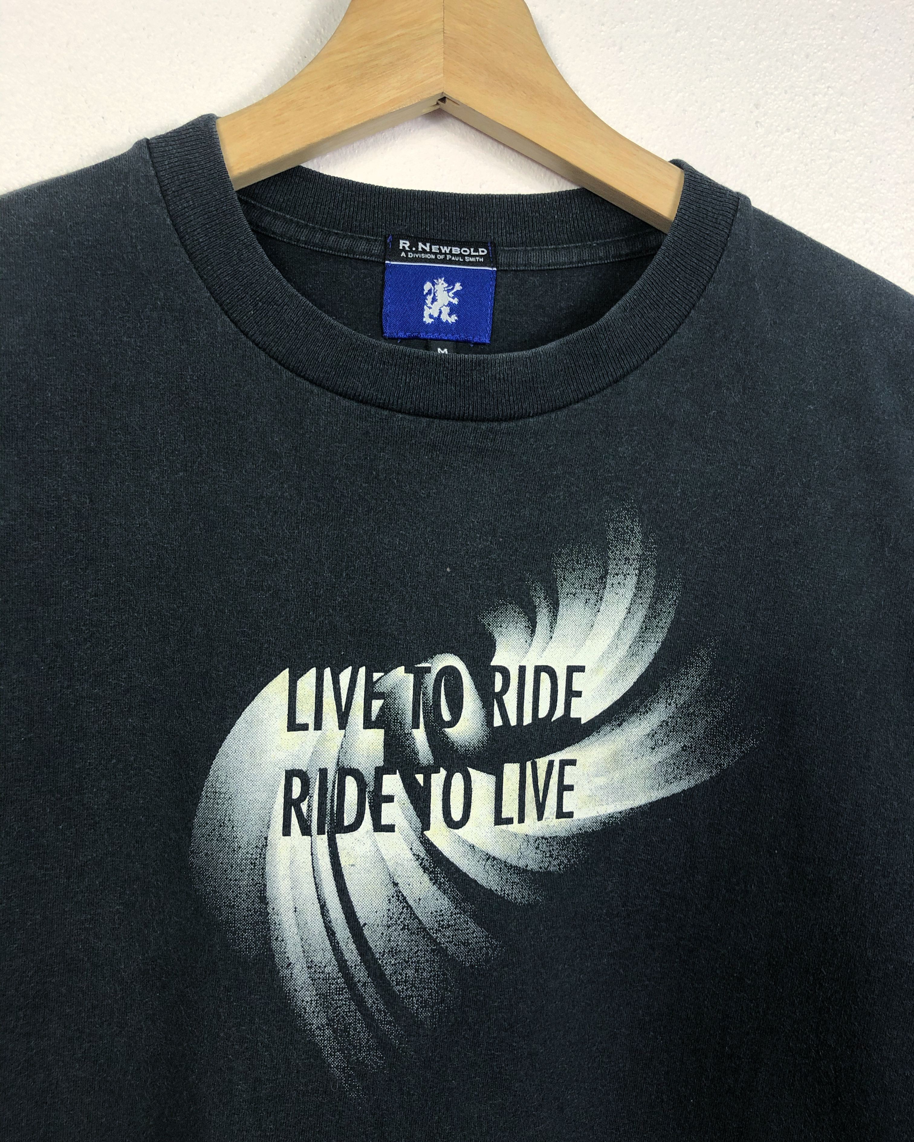 R.Newbold R.Newbold X Paul Smith Live to Ride / Ride To Live Tee Size US M / EU 48-50 / 2 - 3 Thumbnail