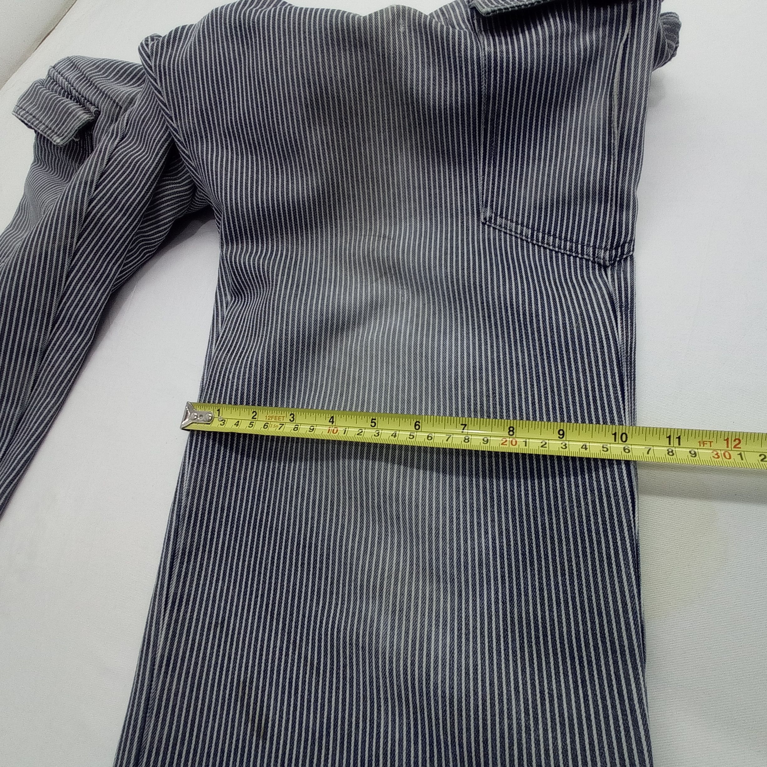 Japanese Brand Faded Even River Hickory Stripe Cargo pants Size US 33 - 6 Thumbnail