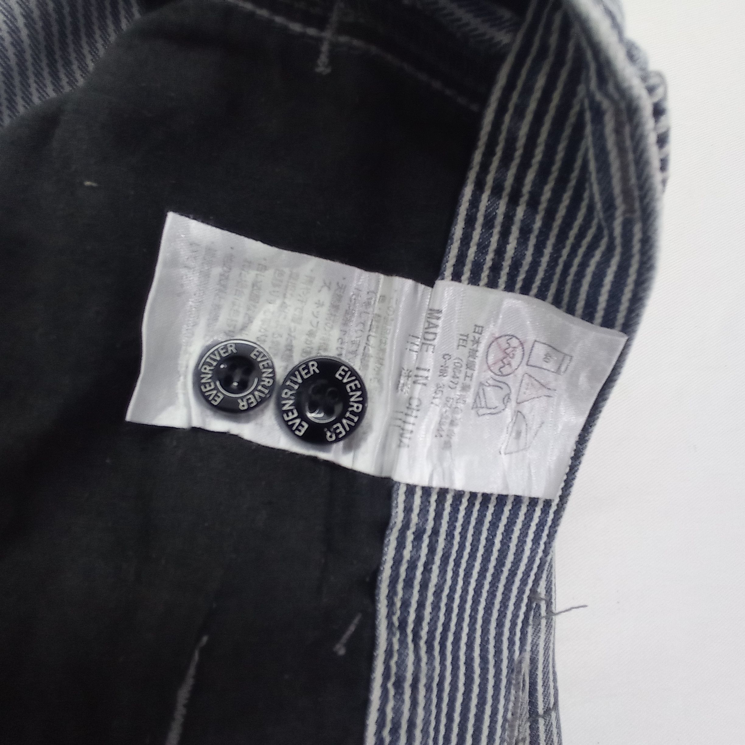 Japanese Brand Faded Even River Hickory Stripe Cargo pants Size US 33 - 11 Thumbnail